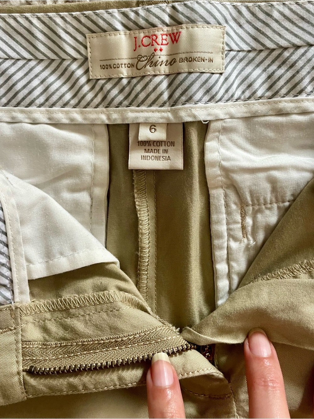 J. Crew Women's Light Khaki Bermuda Shorts - Picture 2 of 2
